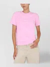 Msgm Small Logo Crew Neck T-shirt In Pink