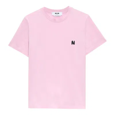Msgm Small M T-shirt In Pink