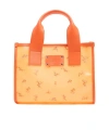 Msgm Small Tote Bag In Orange