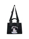 Msgm Small Two-way Tote Bag In Black