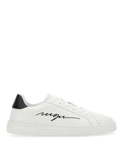 Msgm Sneaker With Logo In Black