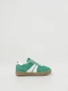 Msgm Kids' Suede Lace-up Sneakers In Grün
