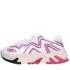 Msgm Two-tone Mesh And Leather Sneakers In Bianco Neutri