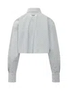 Msgm Snow White Graphic Shirt In Snow White