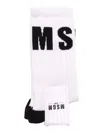 Msgm Socks Unisex Bianco/white In White