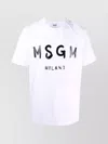 Msgm Logo Print Cotton  T-shirt