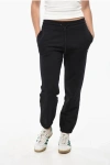 Msgm Solid Color Cotton Joggers In Black