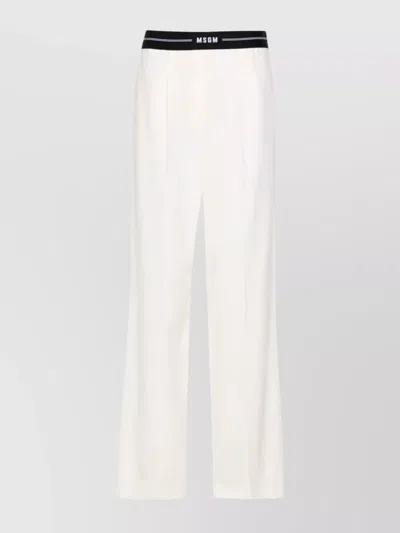 MSGM SOPHISTICATED WIDE LEG TROUSERS