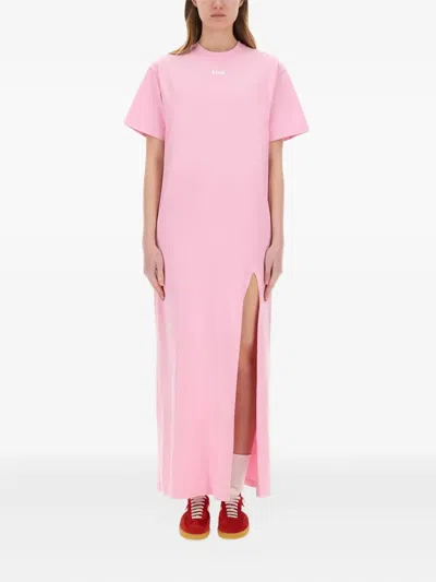 MSGM SPLIT-HEM T-SHIRT DRESS