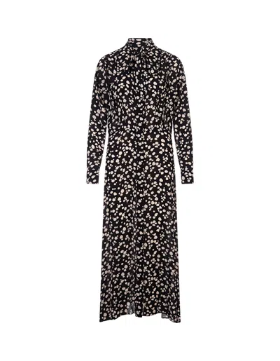 Msgm Long Shirt Dress In Printed Viscose In Multi