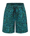 Msgm Spotted Printed Shorts In Black