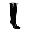 Msgm 110mm Patent Leather Boots In Black