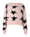 Msgm Star Pattern Sweater In Nude