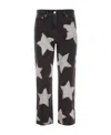 Msgm Star Print Cropped Jeans