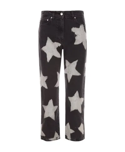 Msgm Star Print Cropped Jeans