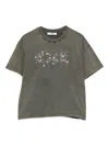Msgm T-shirt Mit Stone-wash-effekt In Gray