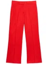Msgm High-waist Tailored Trousers In Red
