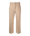 Msgm Straight-leg Cropped Tailored Trousers