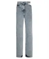 Msgm Cut-out Straight-leg Jeans In Blue