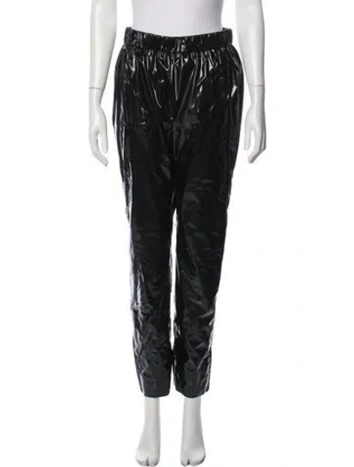 Pre-owned Msgm Straight Leg Pants In Black