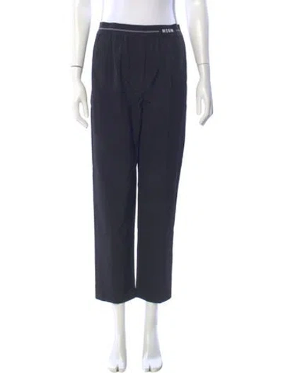 Pre-owned Msgm Straight Leg Pants In Blue