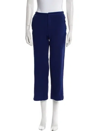 Pre-owned Msgm Straight Leg Pants In Blue