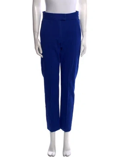 Pre-owned Msgm Straight Leg Pants In Blue
