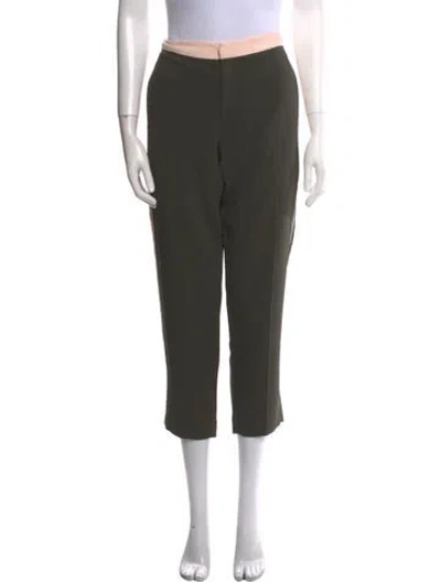 Pre-owned Msgm Straight Leg Pants In Green