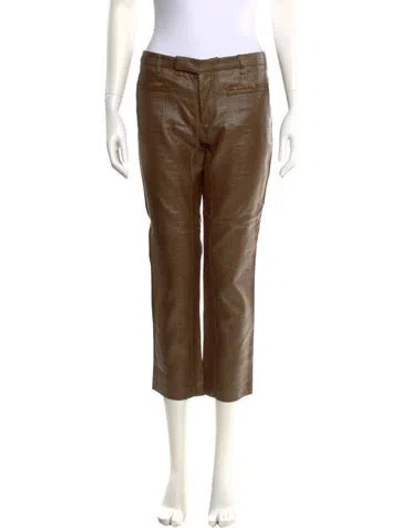 Pre-owned Msgm Straight Leg Pants In Neutral