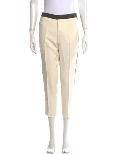 Pre-owned Msgm Straight Leg Pants In Neutral