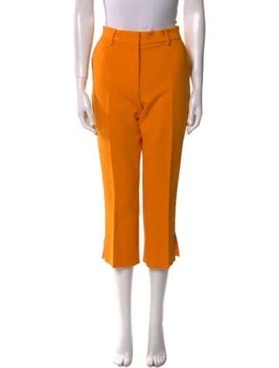 Pre-owned Msgm Straight Leg Pants In Orange