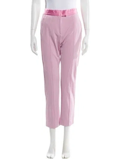 Pre-owned Msgm Straight Leg Pants In Pink