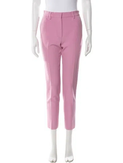Pre-owned Msgm Straight Leg Pants In Pink