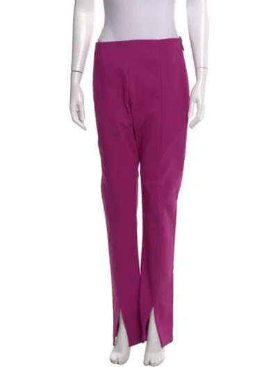 Pre-owned Msgm Straight Leg Pants In Purple