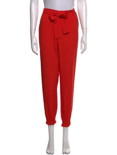 Pre-owned Msgm Straight Leg Pants In Red