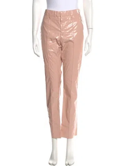 Pre-owned Msgm Straight Leg Pants W/ Tags In Pink