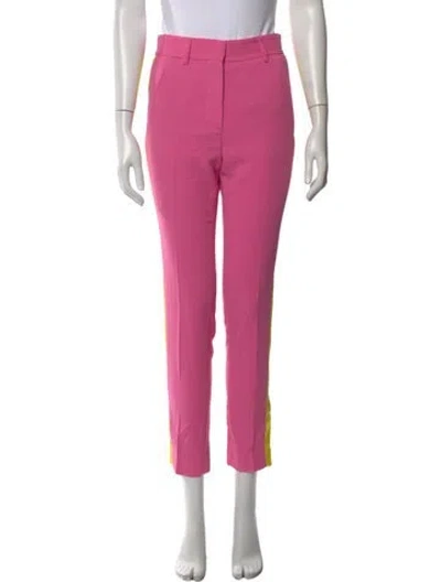 Pre-owned Msgm Straight Leg Pants W/ Tags In Pink