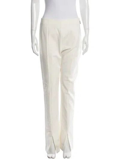 Pre-owned Msgm Straight Leg Pants In White