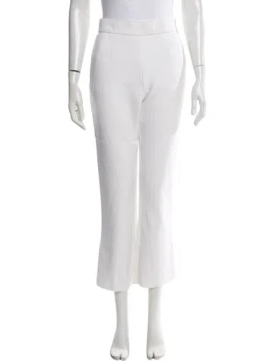 Pre-owned Msgm Straight Leg Pants In White