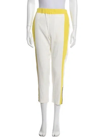 Pre-owned Msgm Straight Leg Pants In Yellow