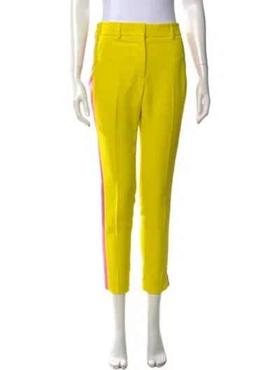 Pre-owned Msgm Straight Leg Pants In Yellow