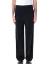 MSGM STRAIGHT-LEG PLEATED-DETAIL TAILORED TROUSERS