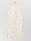 Msgm Printed Straight Leg In White