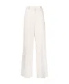 Msgm Straight-leg Tailored Trousers In White