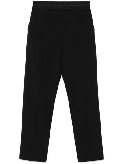 Msgm Straight-leg Trousers In Black