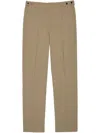 Msgm Straight-leg Trousers In Neutrals
