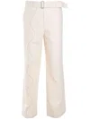 Msgm Straight-leg Trousers In White