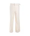 Msgm Straight-leg Trousers In White