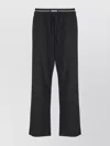Msgm Straight Leg Wool Trousers In Black