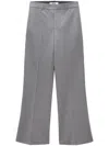 Msgm Tailored High-waisted Straight Leg Trousers In Grey